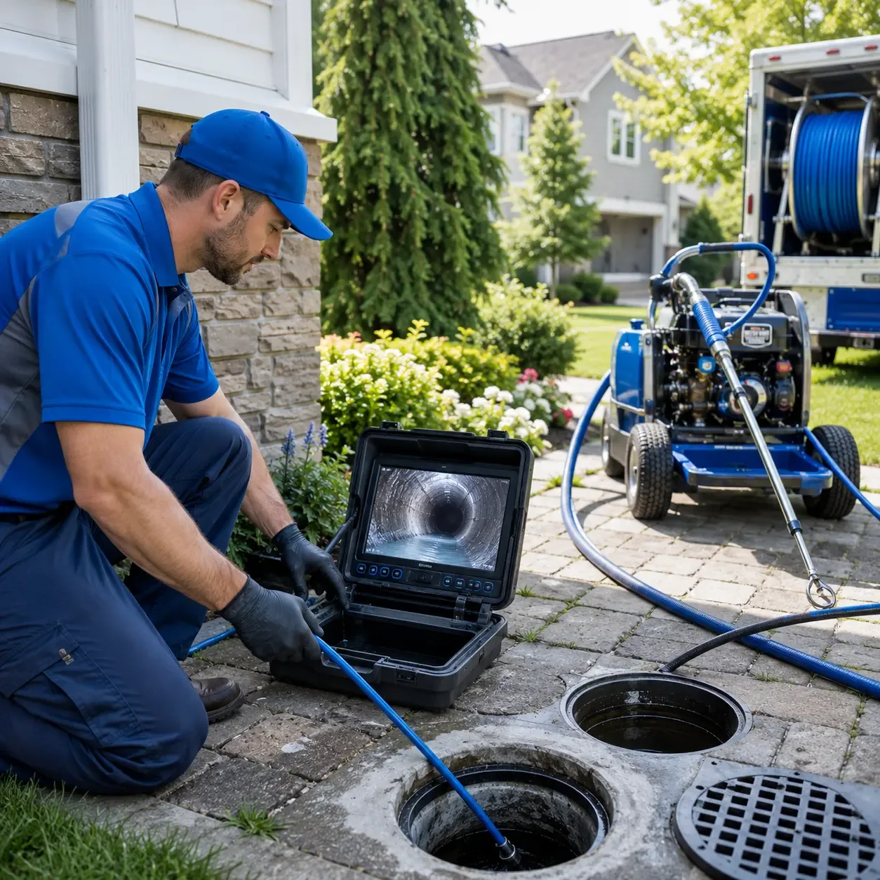 Outdoor drain cleaning professionals serving Hilbert, WI