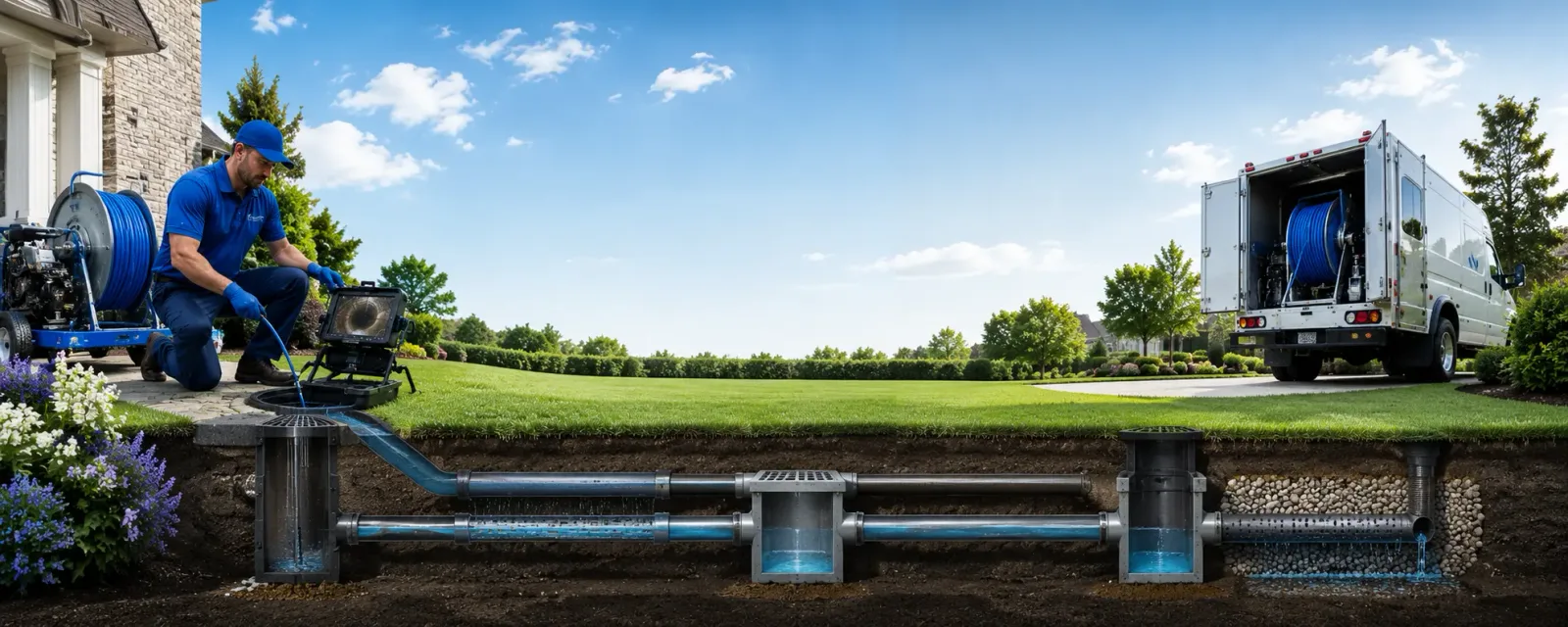 Outdoor drain cleaning information for Hilbert, WI