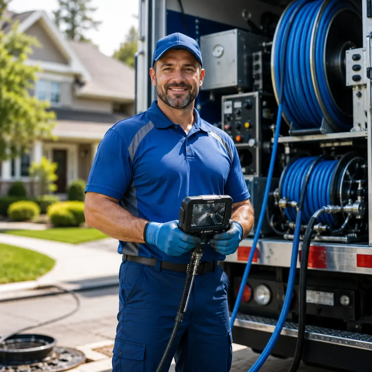 Local outdoor drain cleaning specialists in Hilbert, WI